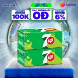SALE 11.11-VC 12%] Combo 2 Thùng Nước Ngọt Giải Khát Có Gaz 7Up (320ml/lon)
