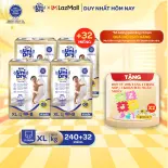 [Siêu mỏng 2mm] Combo 4 Tã quần UniDry Supreme size M76/L68/XL60/XXL54 + 8 miếng