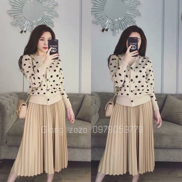[HCM]G33. 808. CHÂN VÁY XẾP LY XÒE DÀI