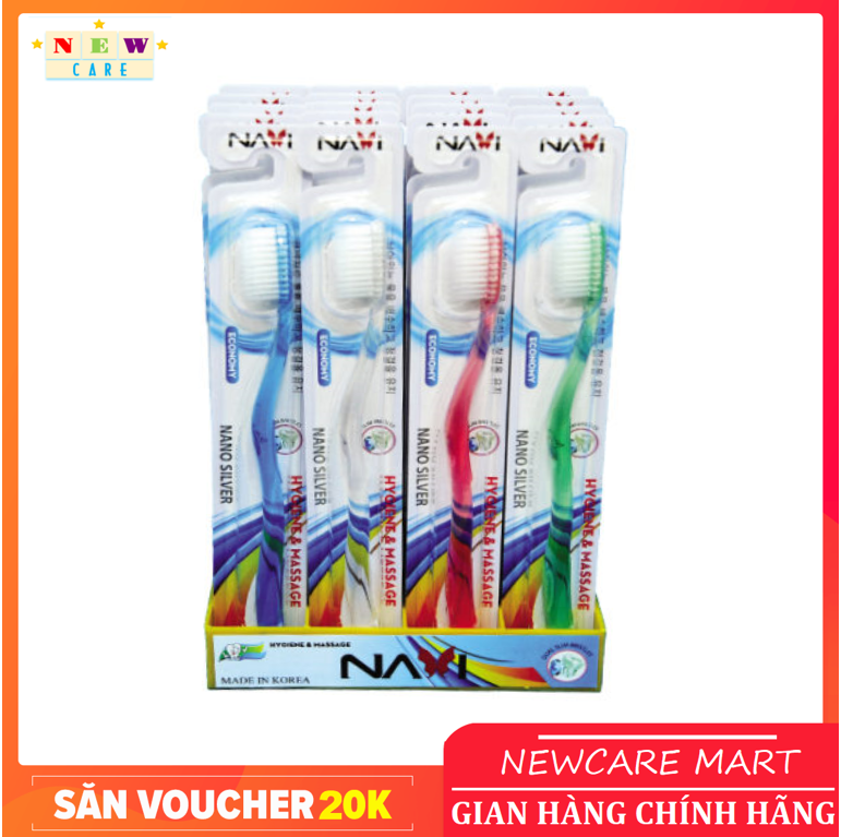 Bàn chải đánh răng cao cấp NaVi Economy Silver vệ sinh làm sạch răng miêng