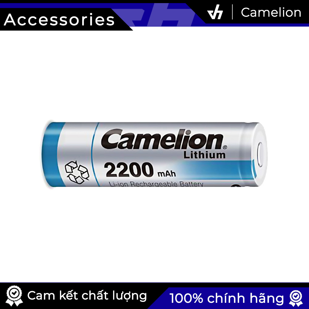 Cell pin 18650 Laptop Camelion 3.7V mới, dung lượng 2200mAh, đầu bằng