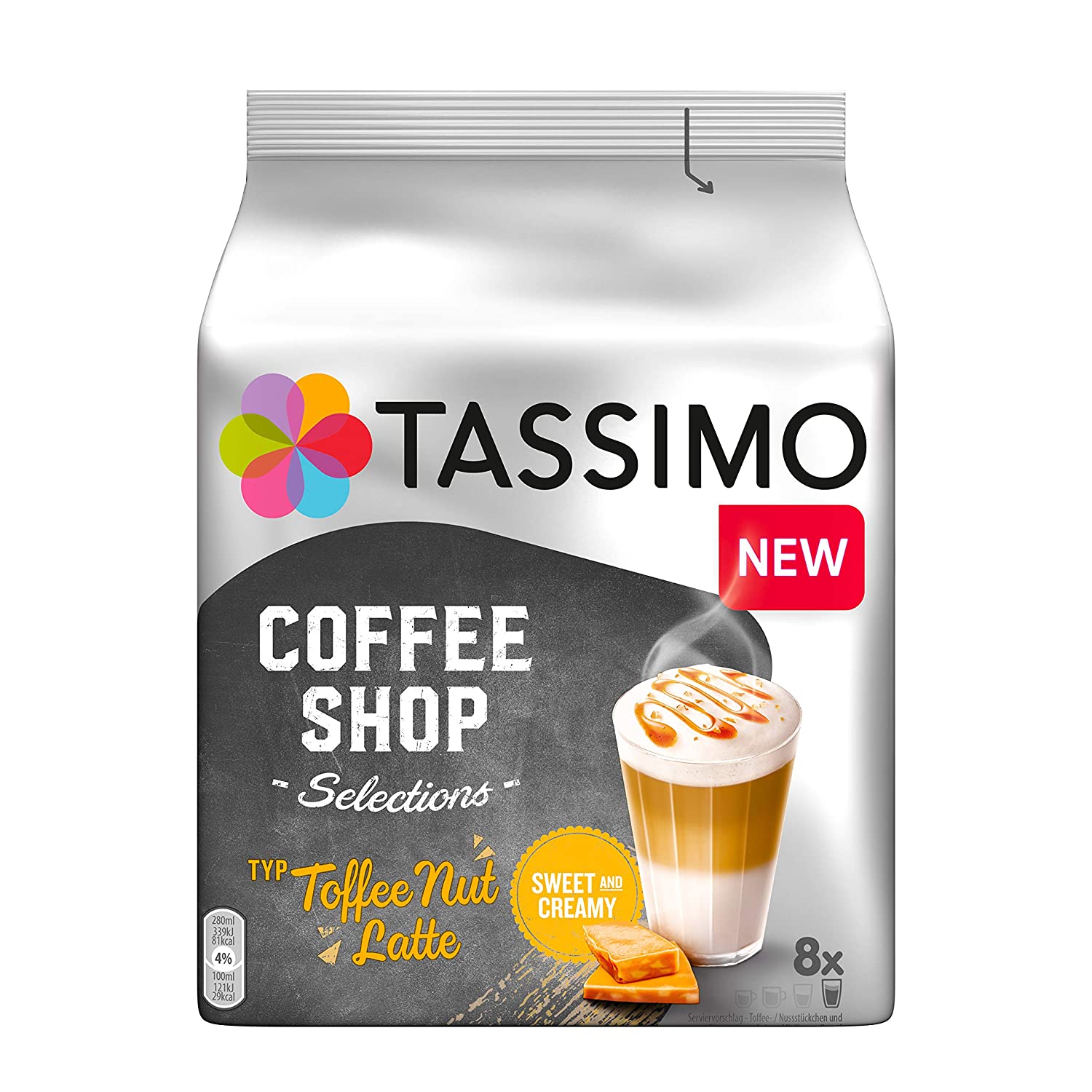 Viên nén cà phê Tassimo Coffee Shop Selections Toffee Nut Latte - Hàng nhập Đức