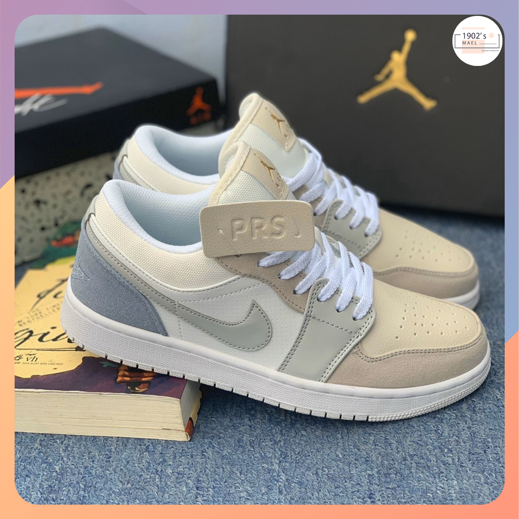 Giày nike air jordan 1 low "paris" 2022 giày sneaker nam nữ dáng đẹp