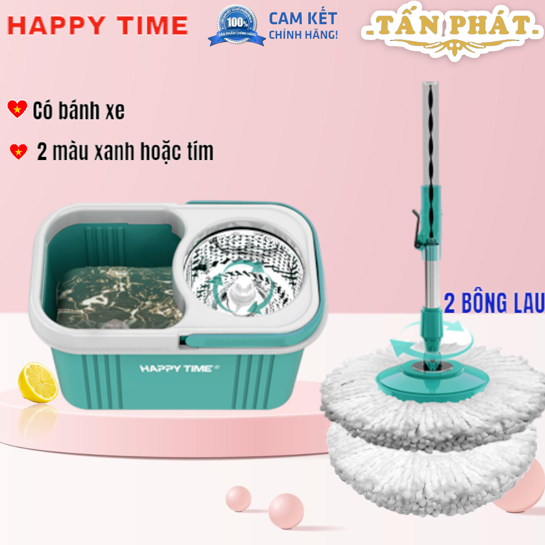 [HCM]Bộ lau nhà xoay 360 độ sunhouse HAPPYTIME