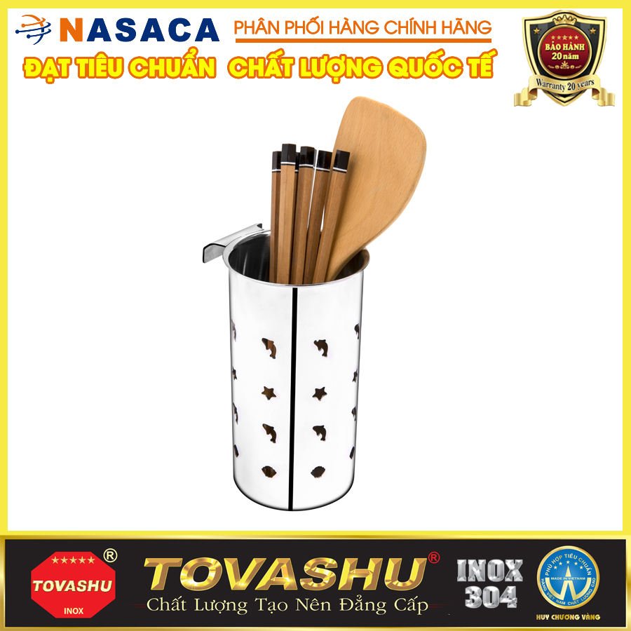 Kệ muỗng đũa treo + bắt vít tovashu 304-mc5