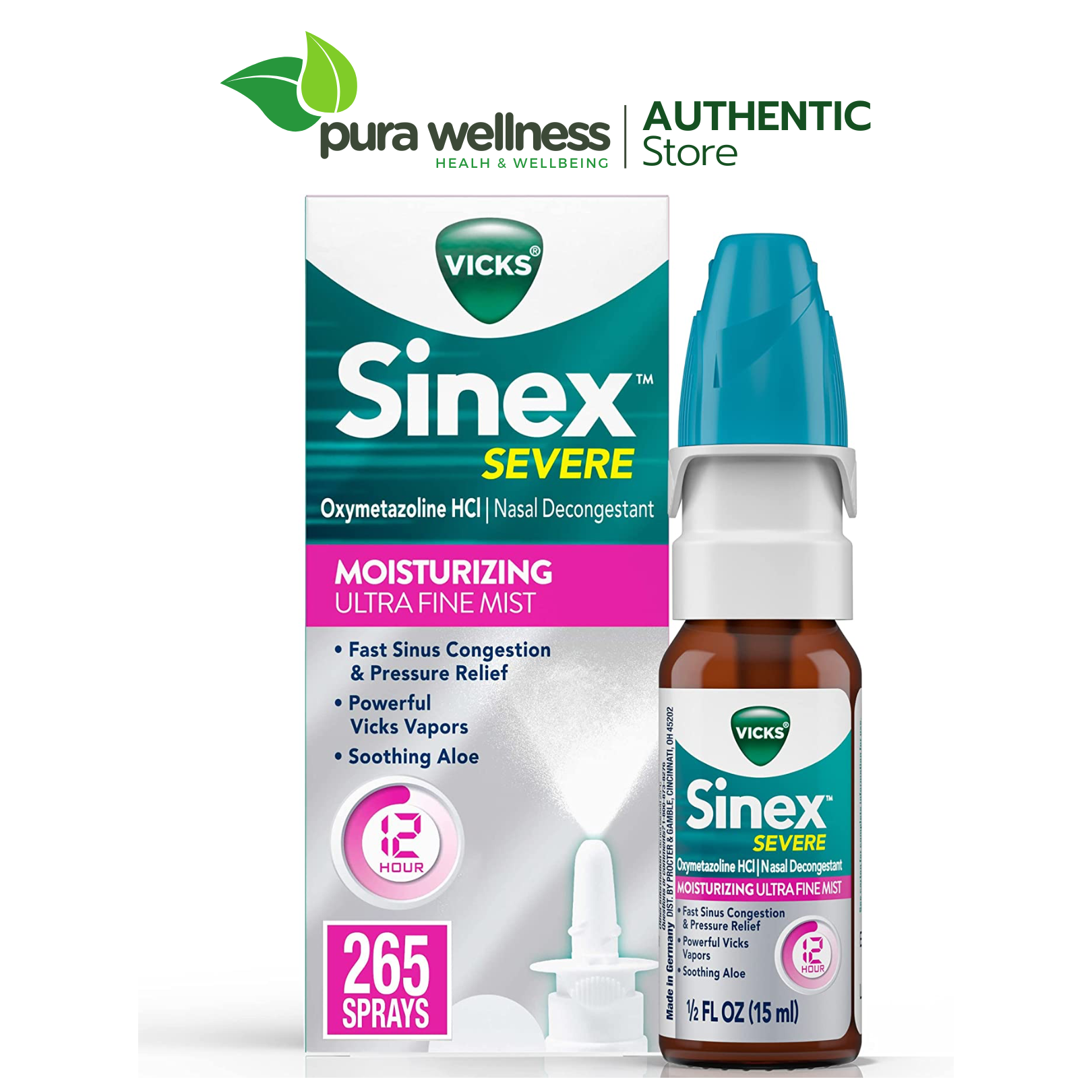 Vicks Sinex SEVERE Nasal Spray Xịt mũi dị ứng 15ml
