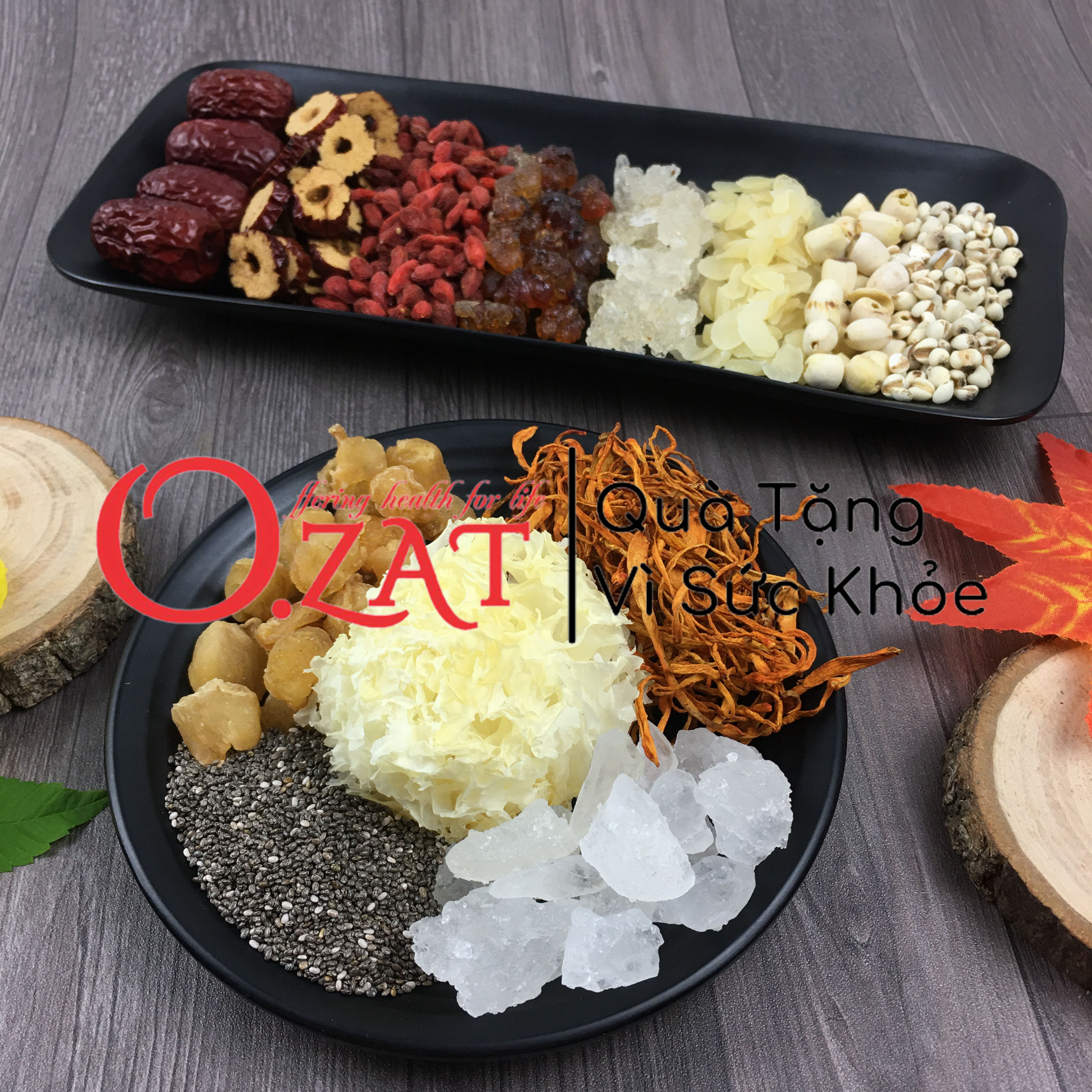 Chè dưỡng nhan O.ZAT, nguyên liệu nấu chè dưỡng nhan thanh mát