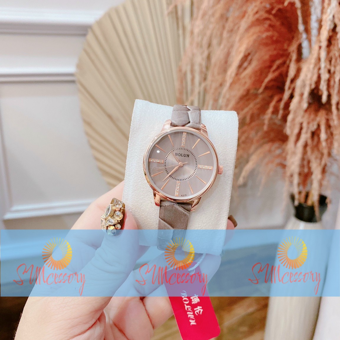 Đồng hồ nữ bolun đẹp, đồn hồ đeo tay cao cấp, đồng hồ nữ thời trang bolun dây da nhiều màu giá rẻ
