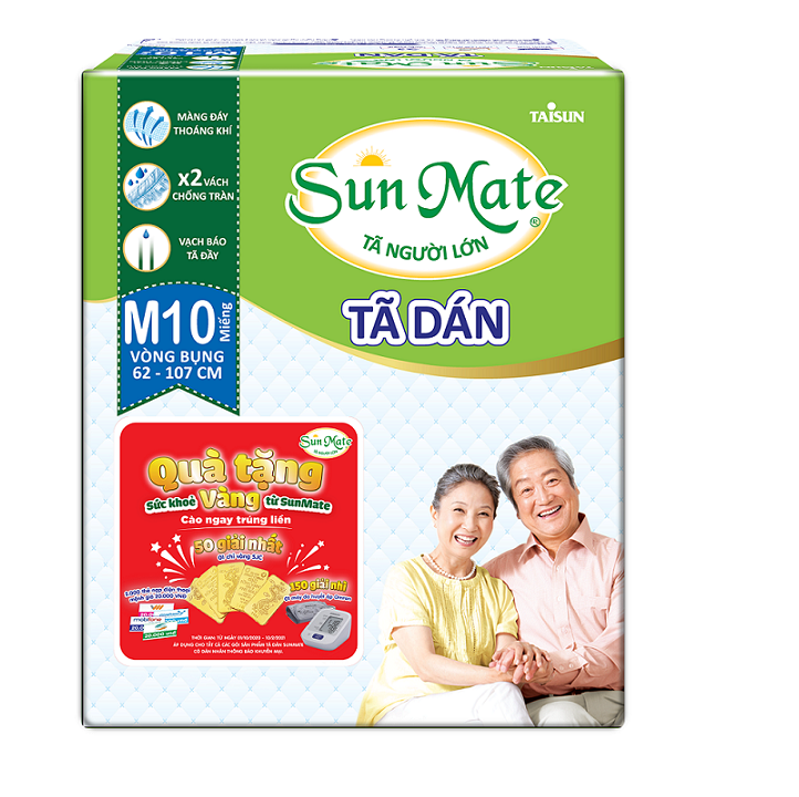 Combo 2 gói Tã dán người lớn Sunmate size M10