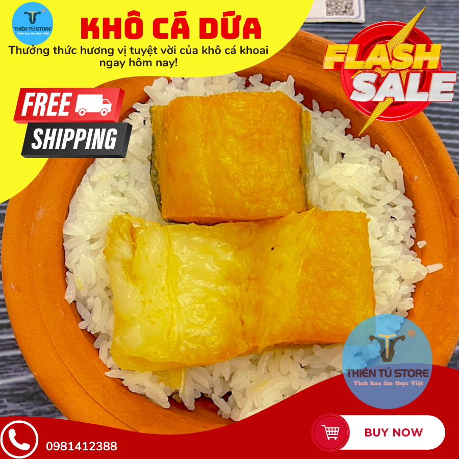 Khô cá dứa 3 nắng cần giờ siêu ngon chất lượng hảo hạng - nhiều thịt chế biến được rất nhiều món ăn ngon giá siêu rẻ Thiên Tú Store
