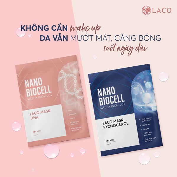 Mặt nạ laco nano biocell dưỡng ẩm sáng da ngừa mụn