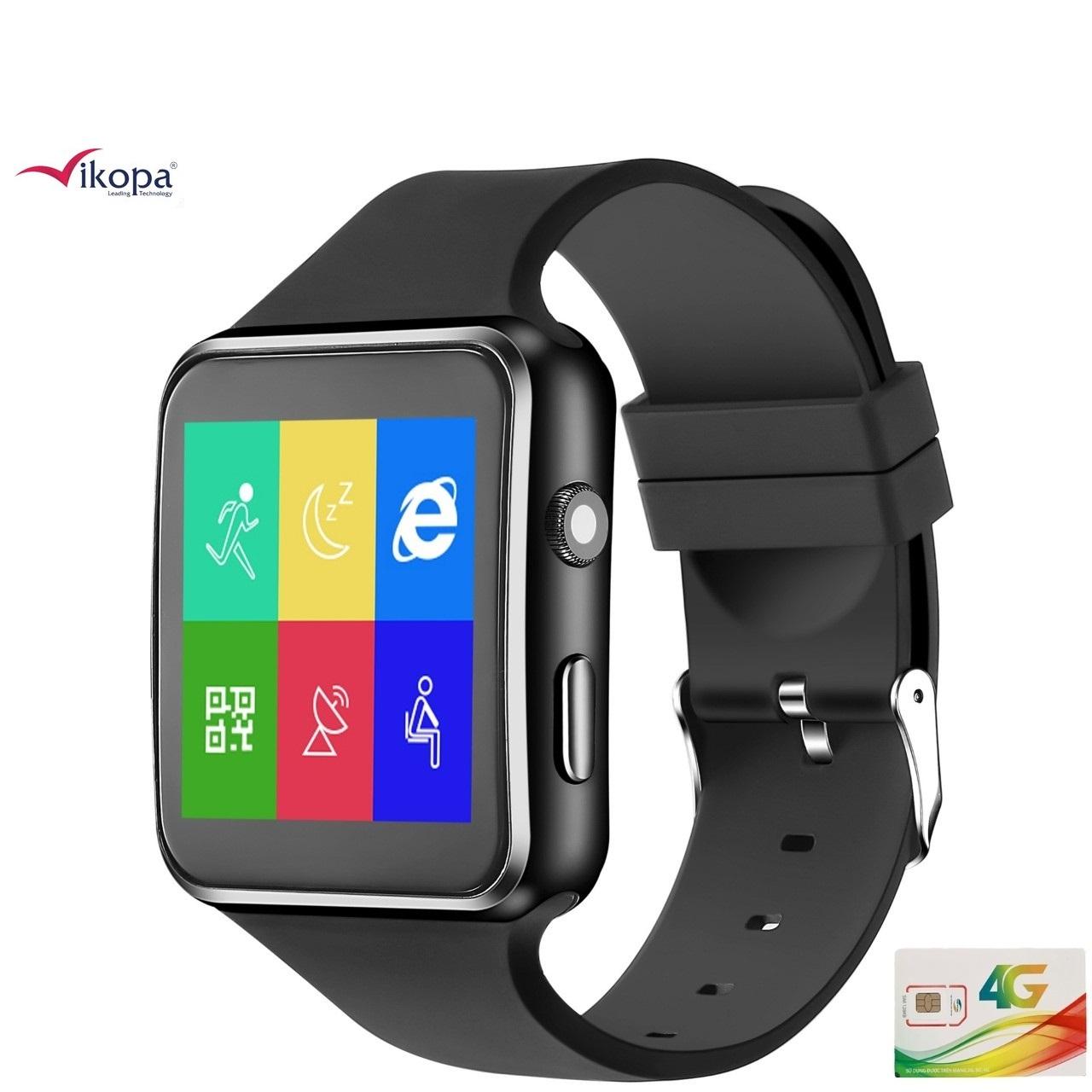 Đồng hồ thông minh Vikopa X6 Black+ SIM Nghe gọi