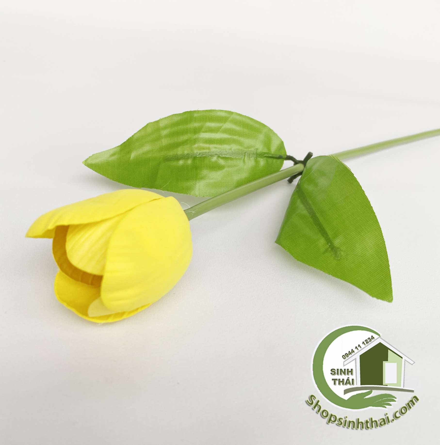 Cành hoa tulip màu vàng - Hoa giả cao cấp [ 1 cành ]