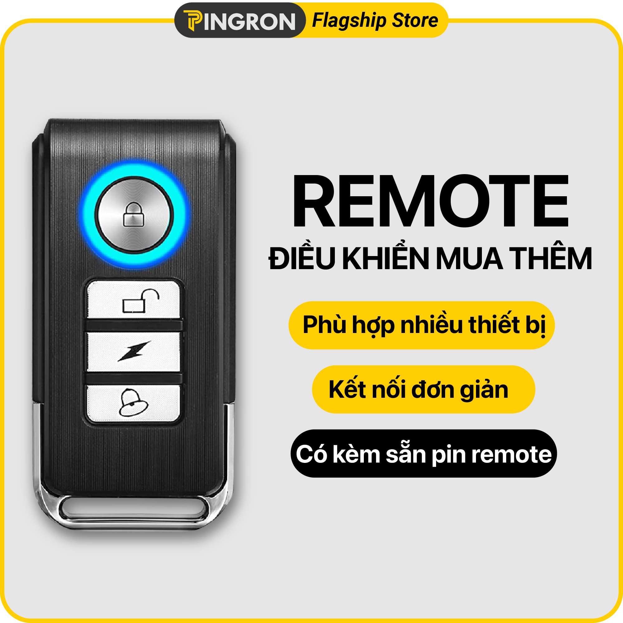 Remote thiết bị chống trộm gắn cửa và phù hợp với nhiều thiết bị PR-RE03 Pingron