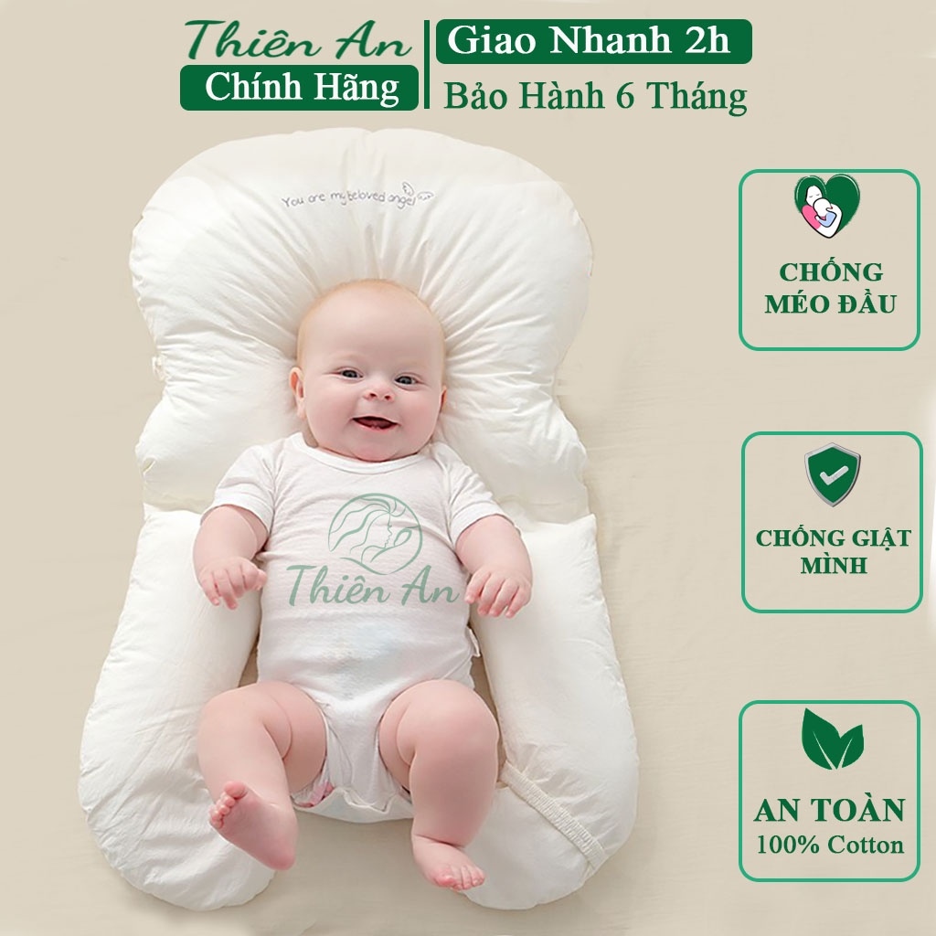 Gối chữ u cho bé gối ôm cho bé sơ sinh gối chặn cho bé ngủ ngon chống méo đầu giật mình ở trẻ sơ sinh