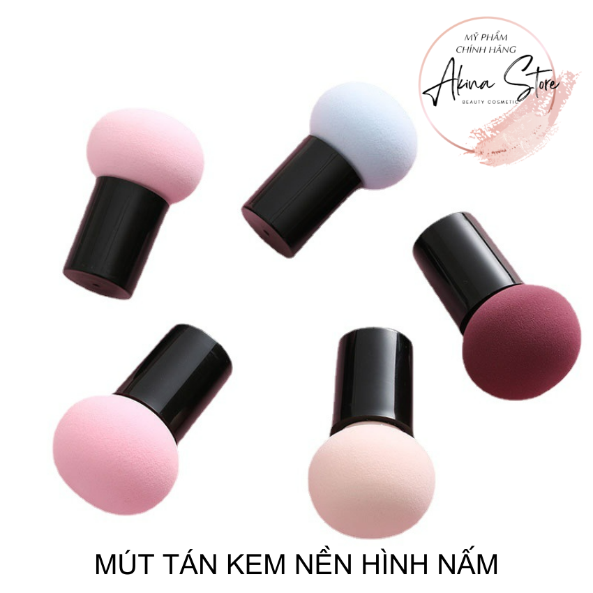 [Free Ship]Mút tán kem nền hình cây nấm có tay cầm và hộp bảo quản,cọ tán kem nền hình nấm kèm hộp đựng Maycreate,mút tán nền siêu xinh dễ tán,bông bọt biển tự nhiên mềm mịn hàng nội địa Trung-Akina Store