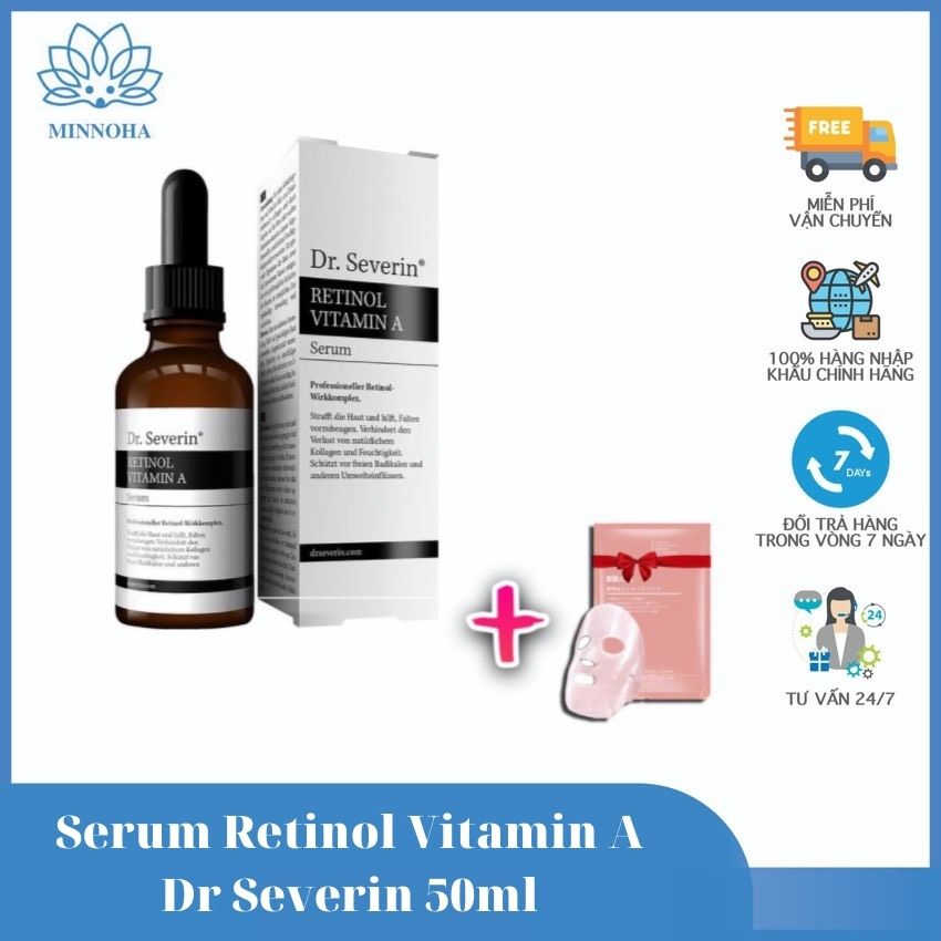 [Freeship+Quà 15k]Serum Dưỡng Da Giảm Nhăn,Thu Nhỏ Lỗ Chân Lông, Tăng Cường Đàn Hồi Cho Da Dr. Severin Vitamin A Retinol 50ml  - Minnoha Store