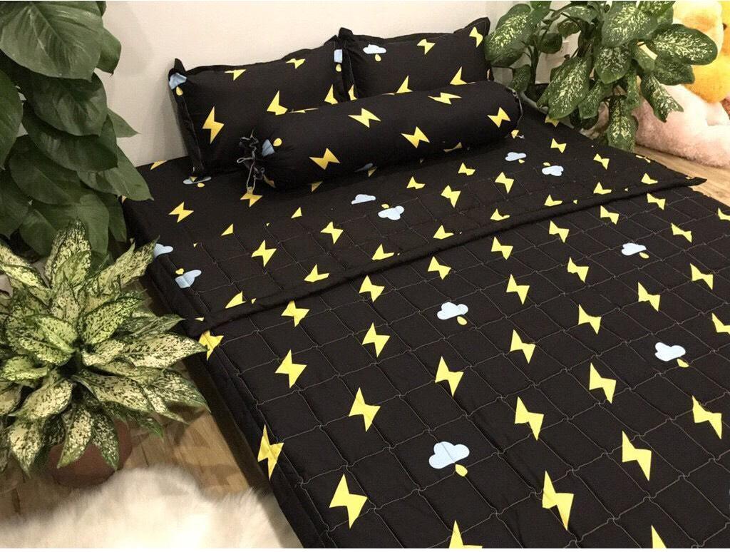 Bộ Chần Phao 5 Món - Bộ ga phủ Poli trần bông freesize 5 món