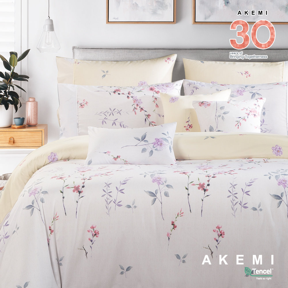 Bộ Ga kèm Vỏ Chăn AKEMI Tencel™ Touch Serenity Tiga 850TC - Minsono (King/Queen) 6 món