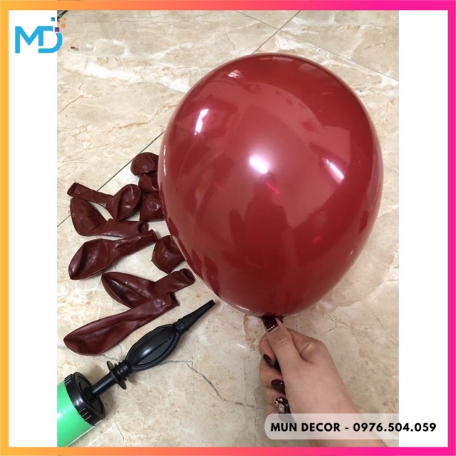 Set 50 bóng đỏ đô trang trí tiệc cưới trang trí phòng cưới