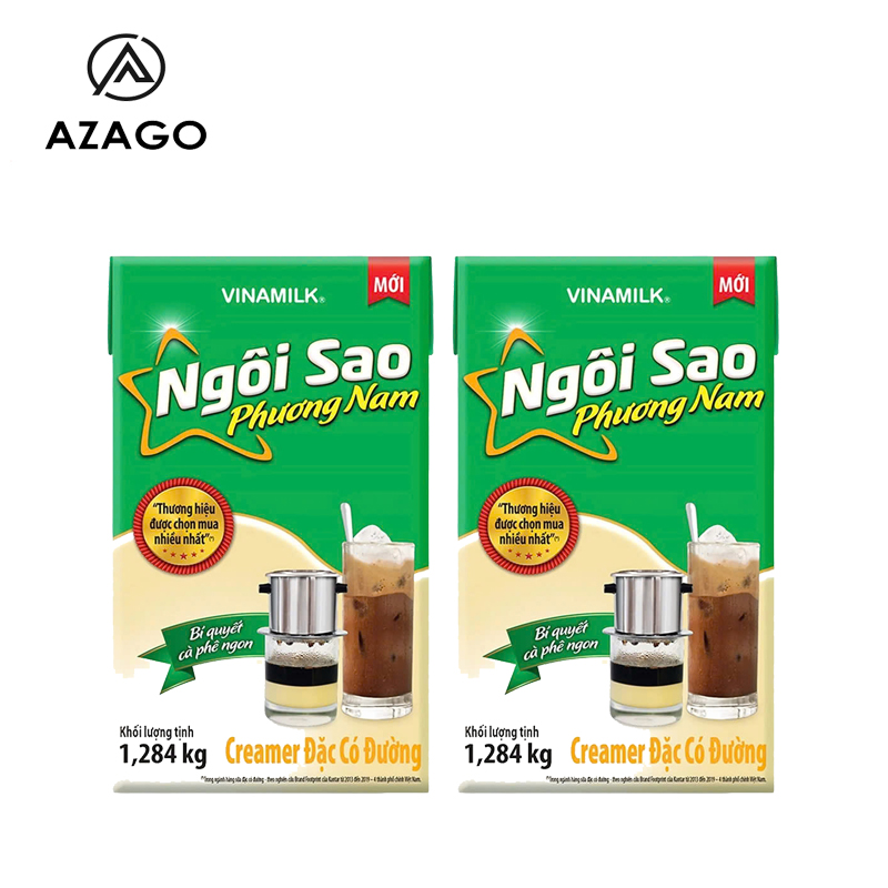 Combo 02 Hộp Sữa đặc có đường Ngôi Sao Phương Nam Xanh lá 1284g - AZAGO