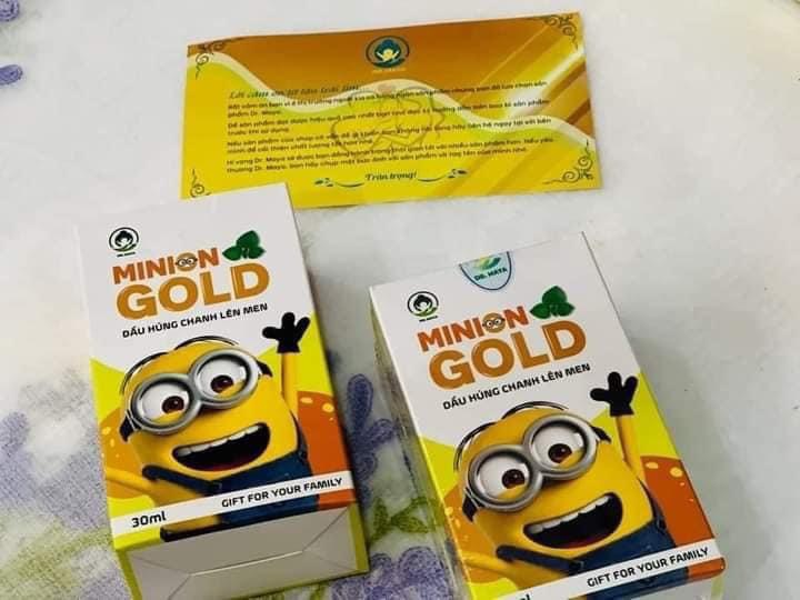 Dầu húng chanh lên men minion gold 30ml