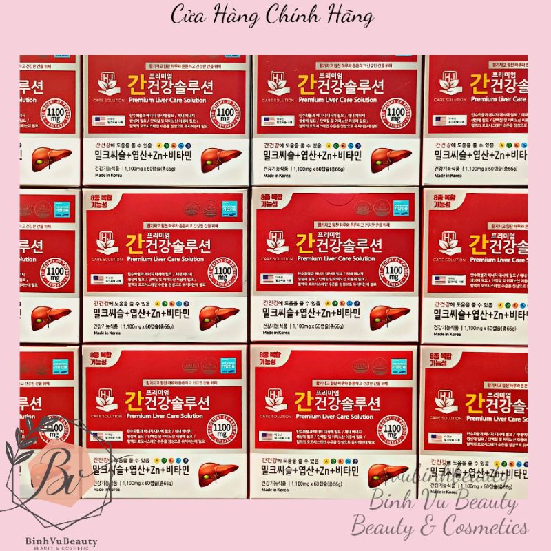 Bổ gan, thải độc gan nội địa hàn milk thistle live care 1100mg