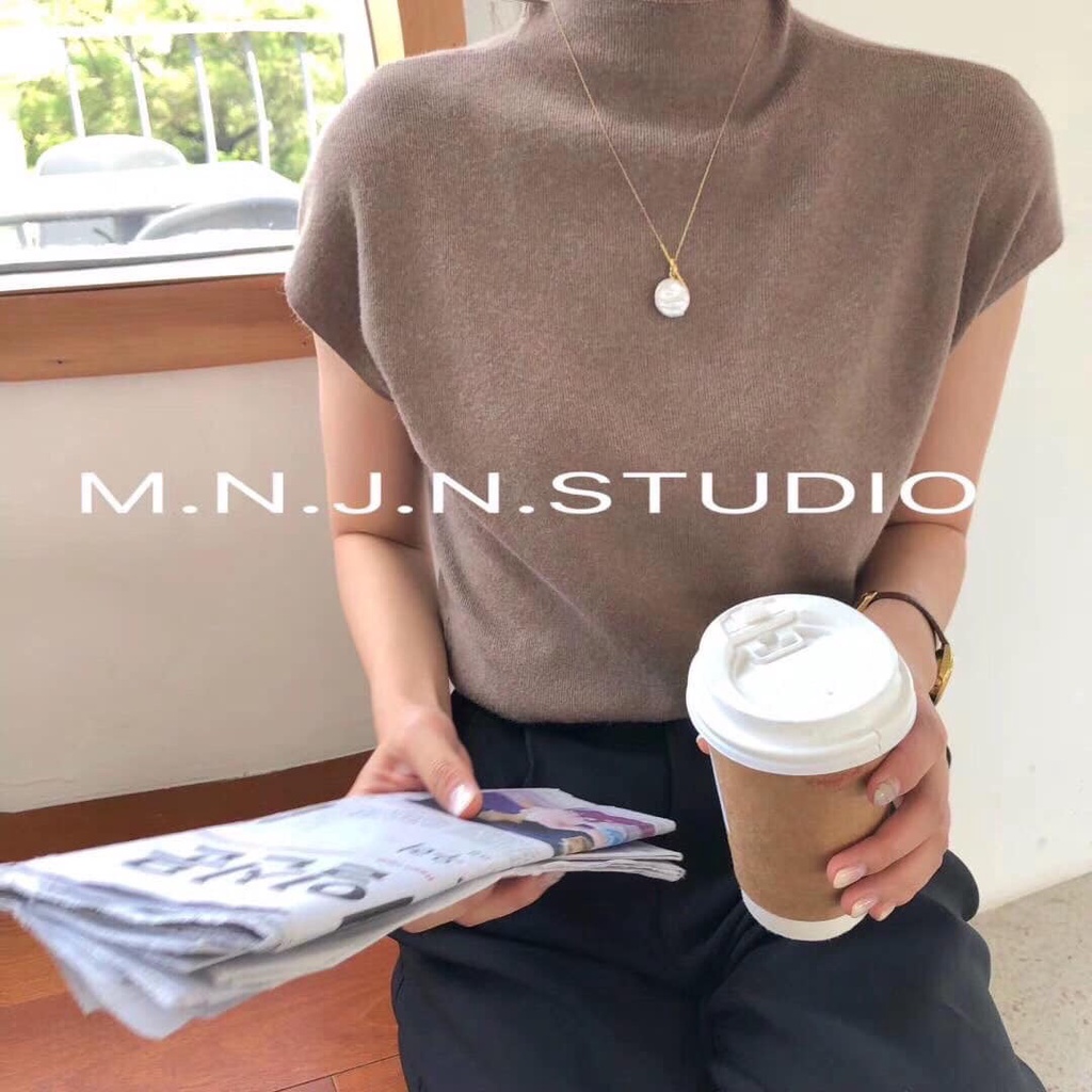 Áo len tay hến cổ 2 phân cực sang