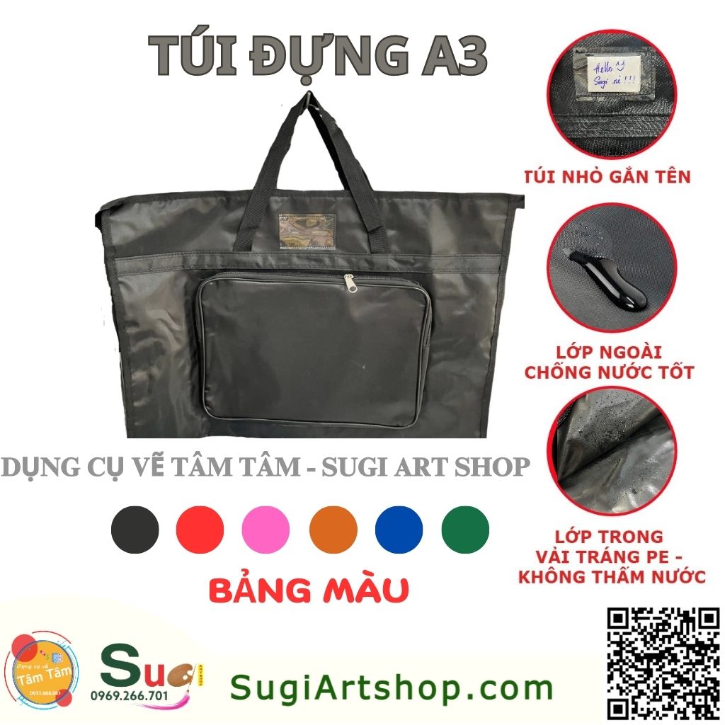 Túi bảng vẽ A3, Túi đựng bản vẽ, cặp đựng bản vẽ A3 - Dụng cụ vẽ Tâm Tâm