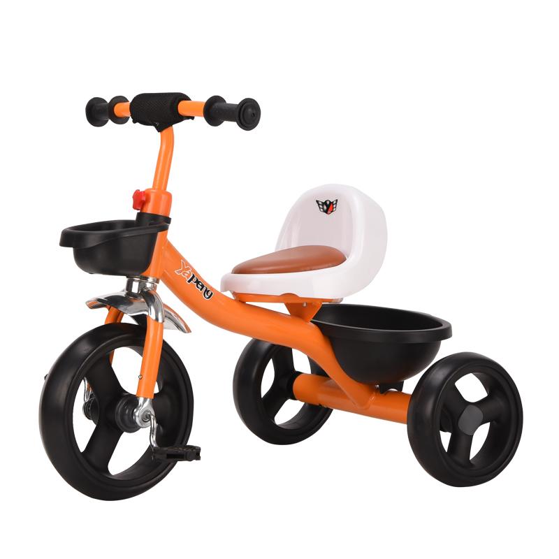 Xe đạp 3 bánh trẻ em S400 ghế ngồi da êm, có giỏ và hộp để đồ chơi (Cho bé 1-7 tuổi)