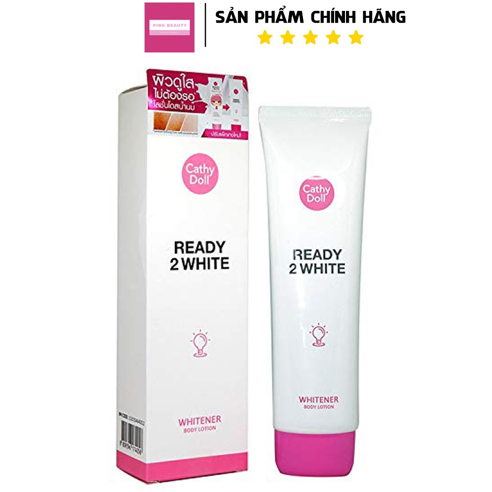Sữa dưỡng thể trắng da và make up body ready 2 white cathy doll 150ml