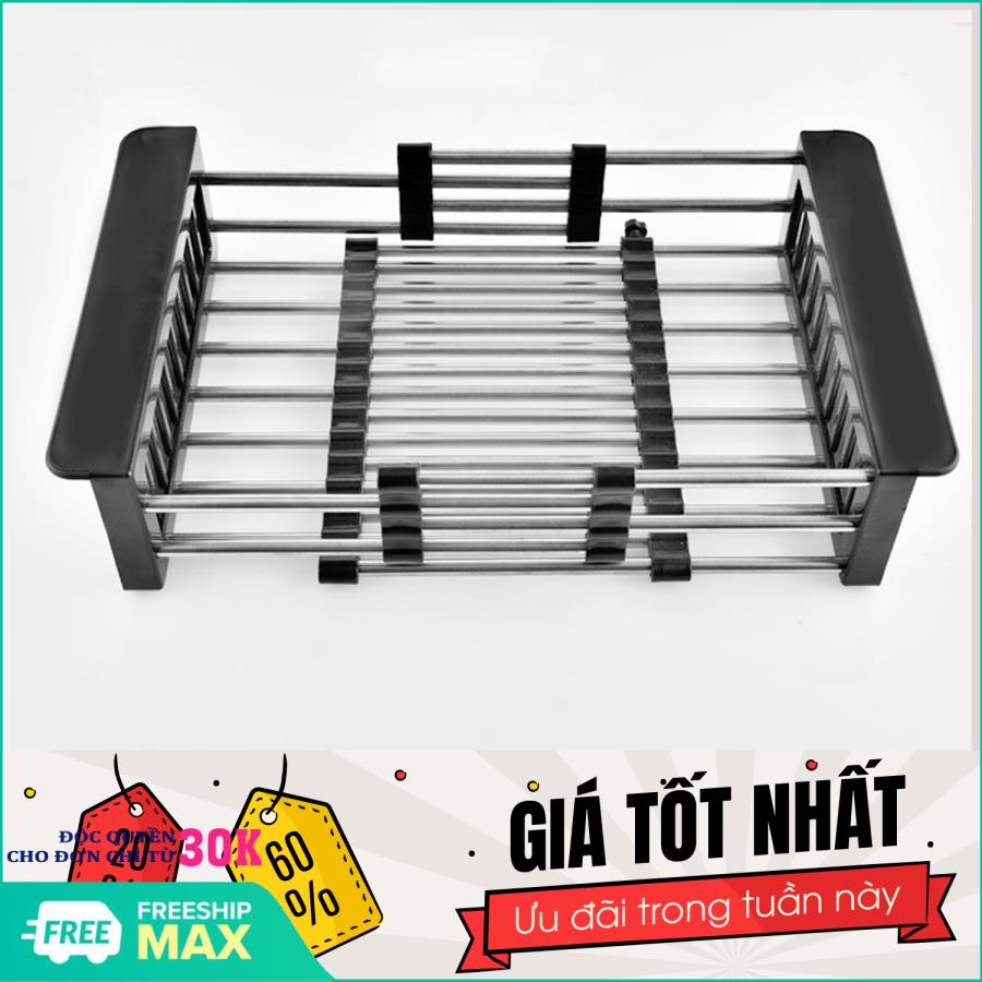 [ĐỒ GIA DỤNG NHÀ BẾP] RỔ RÚT GỌN INOX, RỔ RÚT GỌN ĐỂ BỒN RỬA CHÉN TIỀN DỤNG, RỔ INOX, RỔ INOX TIỆN DỤNG CÓ THỂ ĐIỀU CHỈNH KÍCH THƯỚC , KỆ RÚT GỌN , KỆ RÚT GỌN VỪA VỚI TẤT CẢ BỒN RỬA