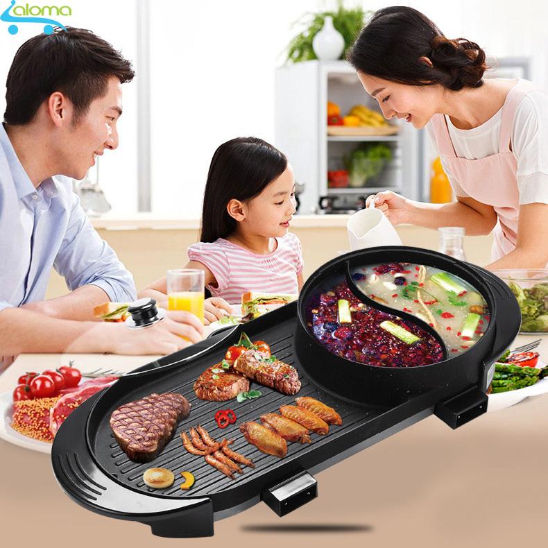 Bếp lẩu kèm nướng bbq 2 dây nguồn unika g867 không khói 3000w cao cấp