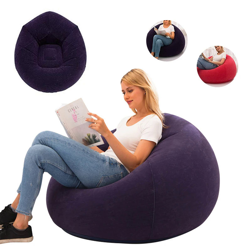 Lớn Inflatable ghế sofa túi Đậu đổ xô PVC vườn phòng chờ Beanbag đồ gỗ ngoài trời cắm trại Backpacking Túi dropshipping