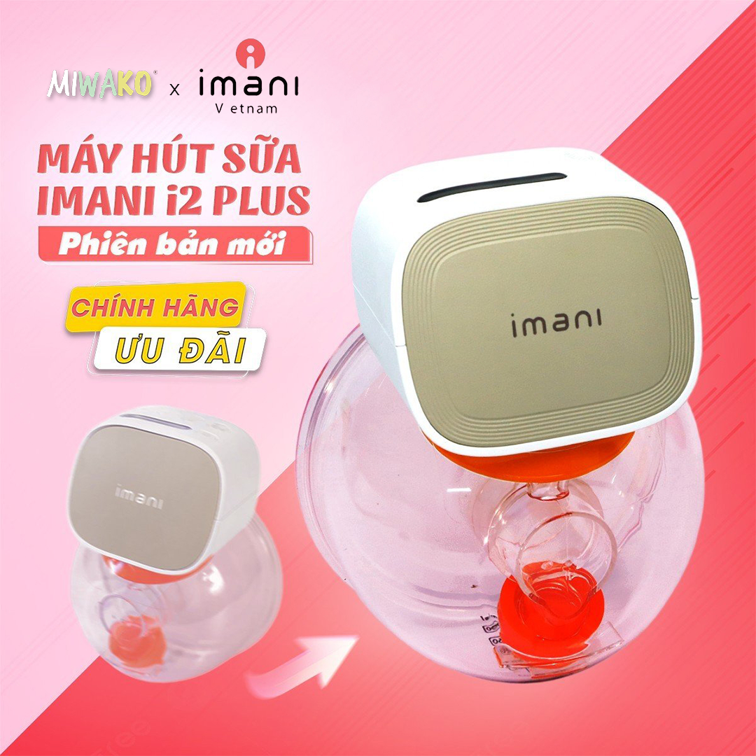Máy hút sữa không dây imani i2 plus hàn quốc máy hút sữa rảnh tay chất liệu silicon cao cấp không chứa bpa