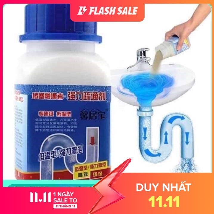 (HỎA TỐC+FREESHIP) Bột thông cống siêu mạnh bột thông tắc cống Thông Tắc Bồn Rửa Bát Lavabo Nhanh Chóng YUHAO Siêu Thần Thánh 268G Thế Hệ Mới