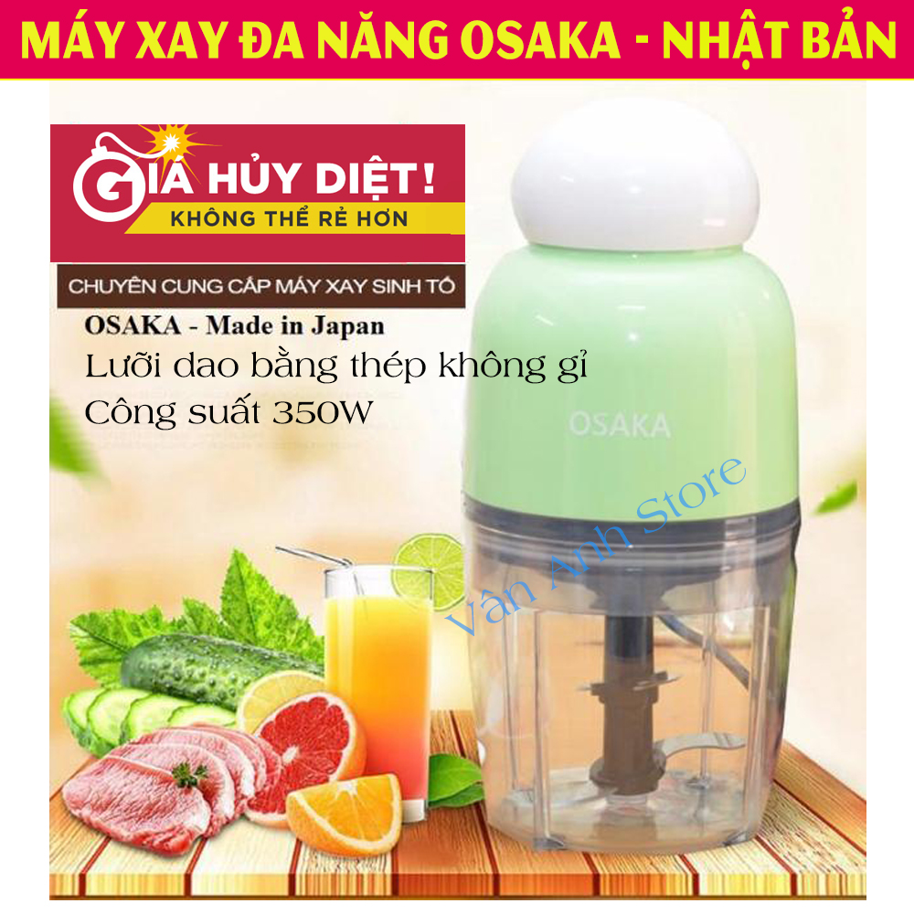 Máy Xay Sinh Tố, Máy Xay Thịt, Máy Xay Đa Năng Osaka. [HÀNG NHẬP KHẨU].Lưỡi Dao Bằng Thép Không Gỉ, Công Suất 350W, Thiết kế Đơn Giản, Dễ Dàng Sử Dụng. Bảo Hành 3 Tháng- GIÁ ƯU ĐÃI -MUA NGAY!
