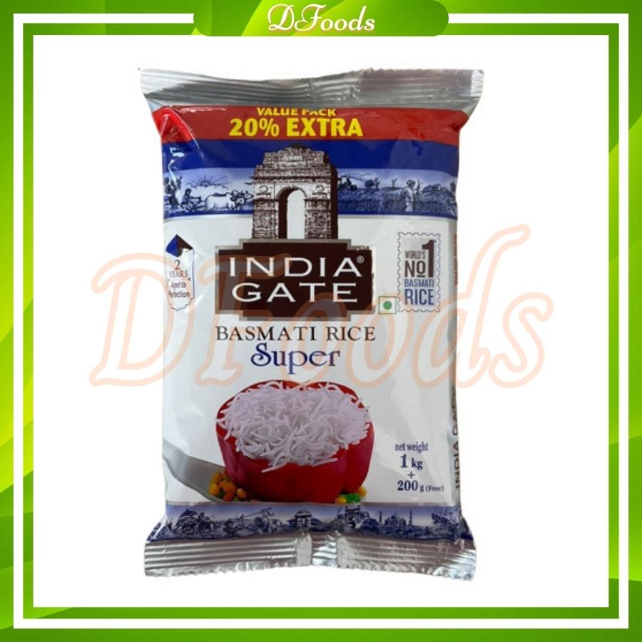 [HCM]Gạo Basmati Indian Gate Super Ấn Độ 1.2kg Ngăn Ngừa Tiểu Đường