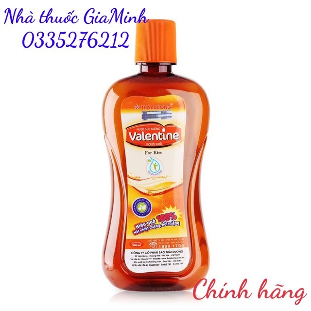 Nước súc miệng valentine - thái dương - 500 ml