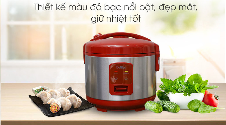 Nồi cơm điện delites nắp gài 1,2 lít ncg1201