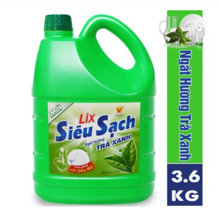 Nước rửa chén siêu sạch trà xanh 3,6kg