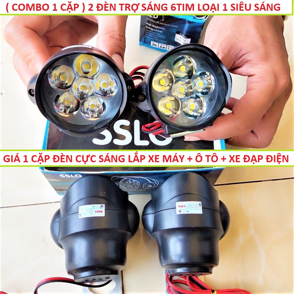 ĐÈN TRỢ SÁNG L6 MINI ( COMBO 2 ĐÈN ) SIÊU SÁNG LOẠI TỐT , ĐÈN TRỢ SÁNG XE MÁY , BỘ 2 ĐÈN LED SIÊU SÁNG XE MÁY , ĐÈN TRỢ SÁNG XE ĐIỆN , ĐỒ CHƠI TRANG TRÍ XE MÁY