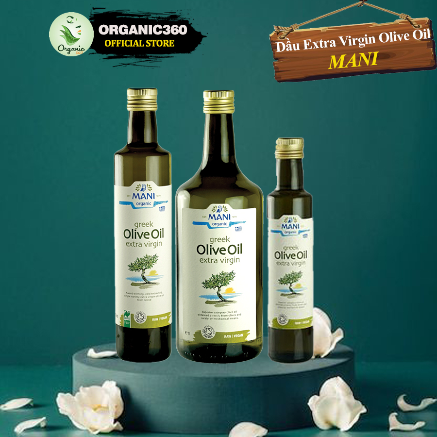 Dầu Olive Ép Lạnh Hữu Cơ MANI Organic Extra Virgin Olive Oil 250ml 500ml