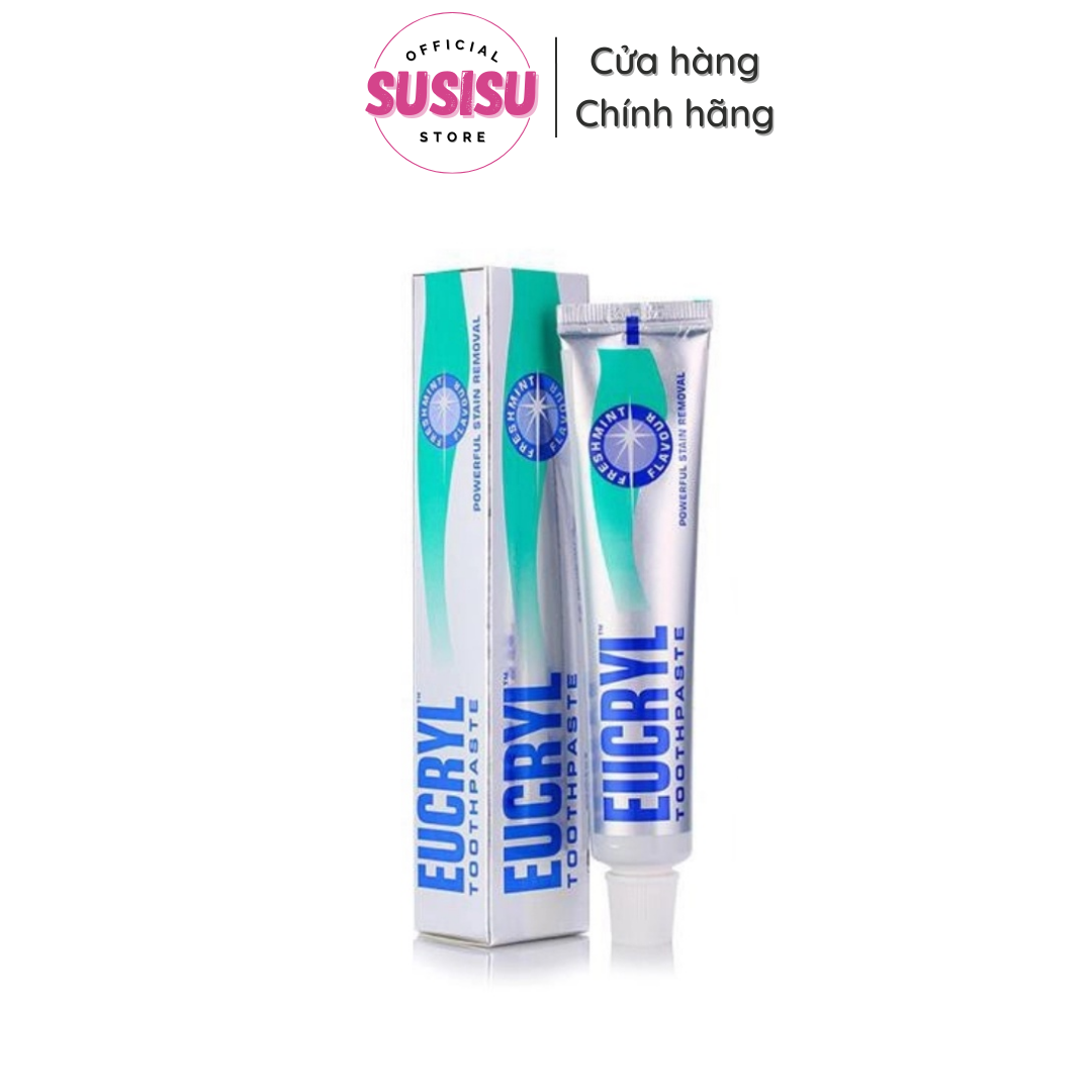 Kem đánh răng Eucryl - KĐR bạc hà thơm mát Eucryl Toothpaste Freshmint 62g