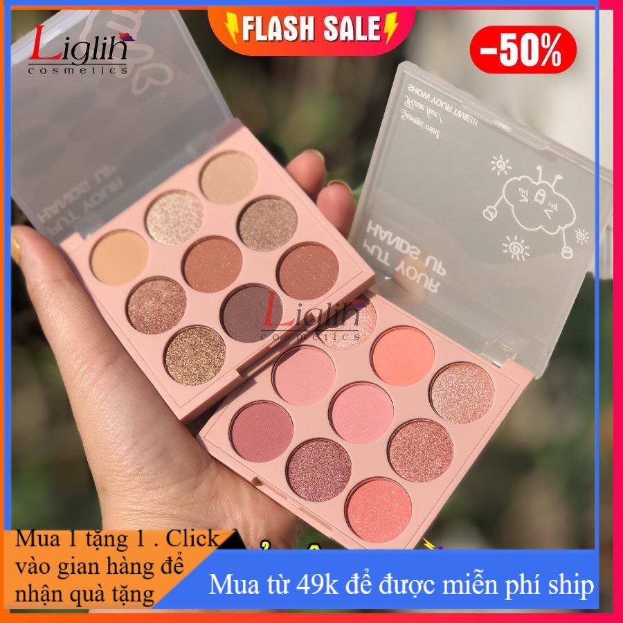 Bảng mắt sweet mint 9 ô tone cam hồng kèm nhũ Put Your Hands