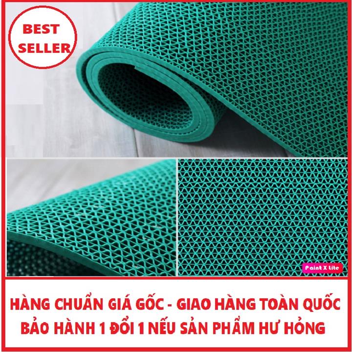 Thảm lưới nhựa chống trơn trượt 1.2m màu xanh lá trong nhà tắm thoát nước tốt đảm bảo vệ sinh