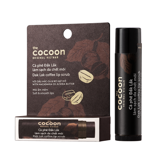 [HCM]Son Cà Phê Đắk Lắk tẩy da chết cho môi cocoon hết thâm nứt nẻ môi 5g