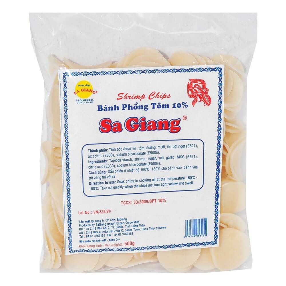 Bánh phồng tôm 10% sa giang 500g