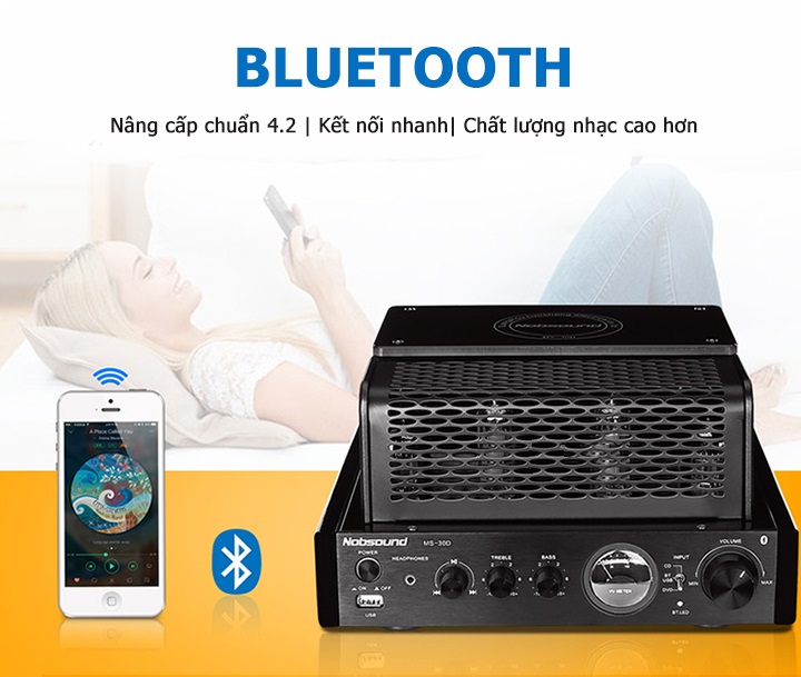 Ampli đèn nobsound ms-30d mkii tích hợp dac hỗ trợ bluetooth