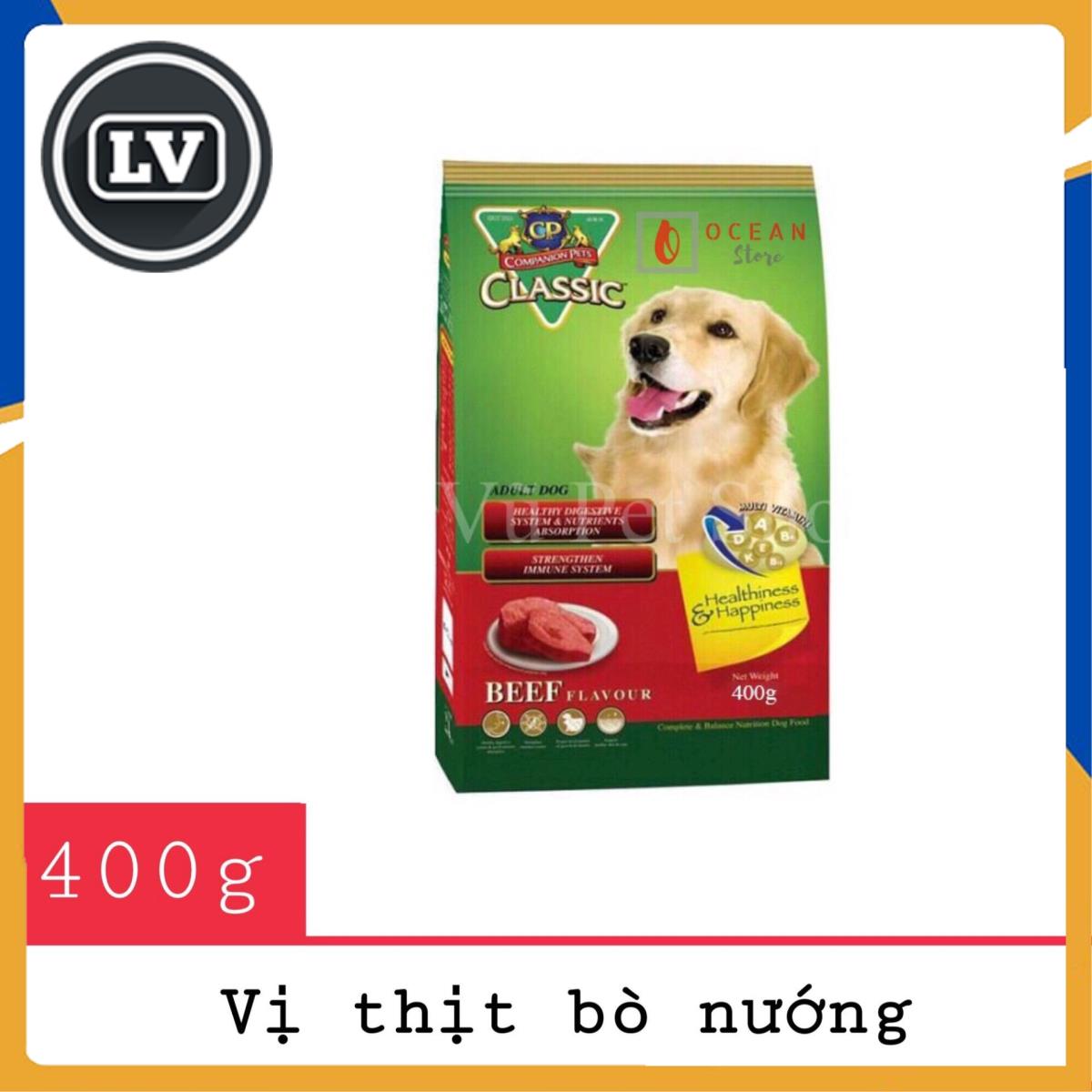 Thức ăn cho chó lớn vị thịt bò nướng - Thức ăn cho chó CP Classic 400g